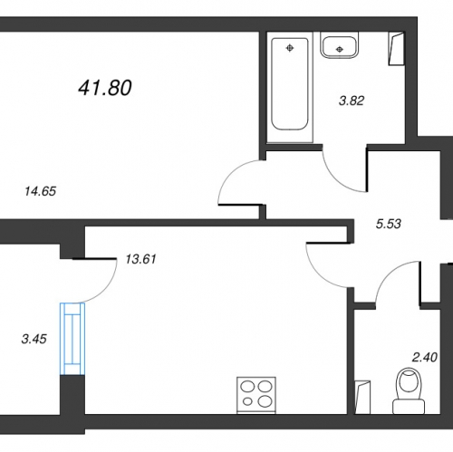 1-комн квартира Кронштадт г., Цитадельское ш.,  к. 2
