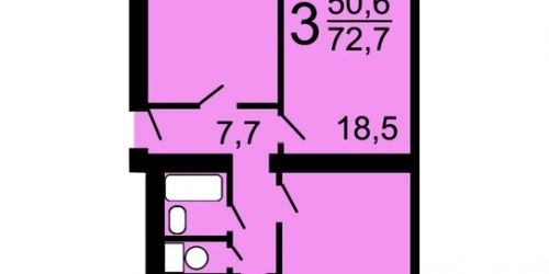 3-комн квартира Новолесной пер,  д. 7