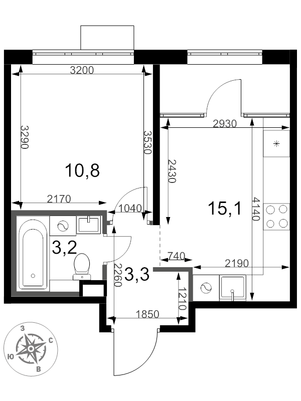 Продажа 1-комн квартиры в новостройке Химки г., Олимпийская ул.,  к. 1.2