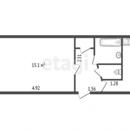 Продажа 1-комн квартиры на вторичном рынке улица Антонова-Овсеенко,  д. 19 к5