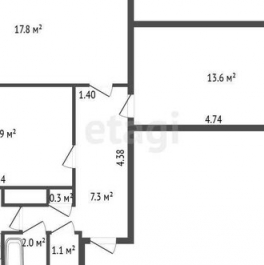 Продажа 3-комн квартиры на вторичном рынке улица Турку,  д. 10 к1