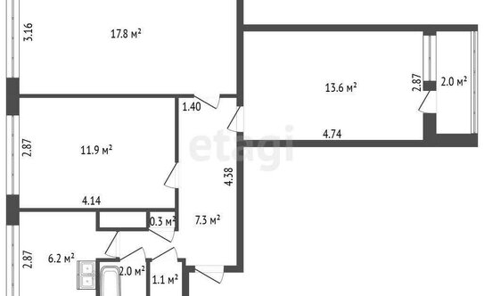 Продажа 3-комн квартиры на вторичном рынке улица Турку,  д. 10 к1