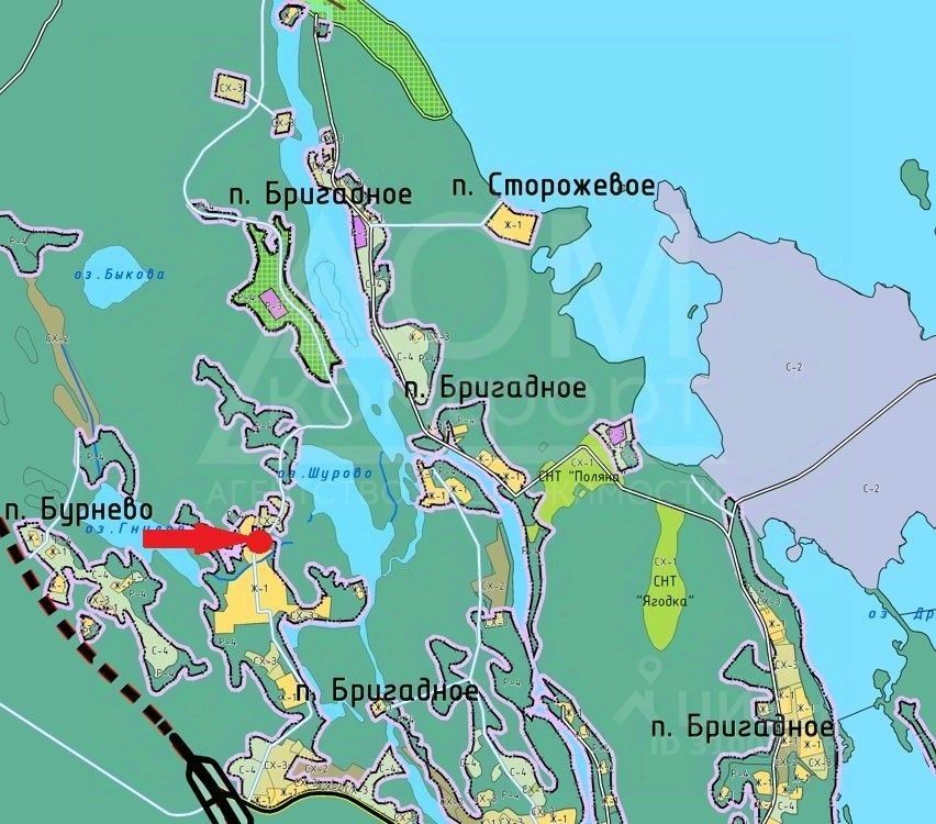 Продажа земли пос. Бригадное, улица Крестьянская