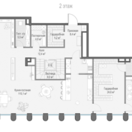 Продажа 6-комн квартиры в новостройке Москва г., Фрунзенская наб.,  к. D