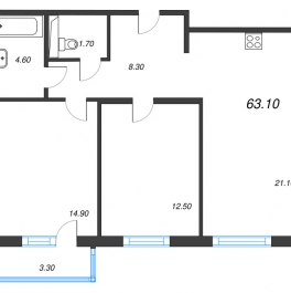 Продажа 2-комн квартиры в новостройке Санкт-Петербург г., Руднева ул.,  к. 1