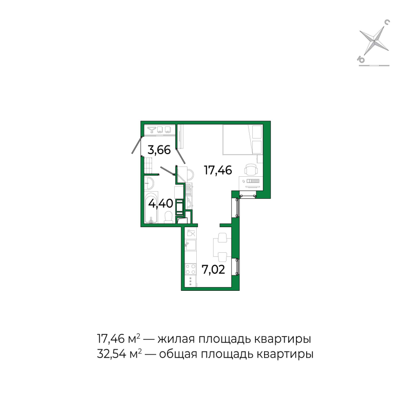 Продажа студии Сертолово г., Дмитрия Кожемякина ул.,  к. 3