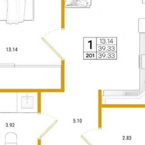 1-комн квартира проспект Крузенштерна,  д. 13 с1
