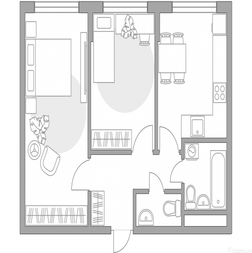 2-комн квартира Мытищи, Московская область, г. Мытищи, Тенисный бул.