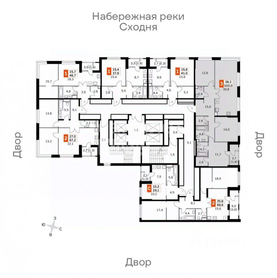 Продажа 3-комн квартиры на вторичном рынке Строительный проезд, 9С6
