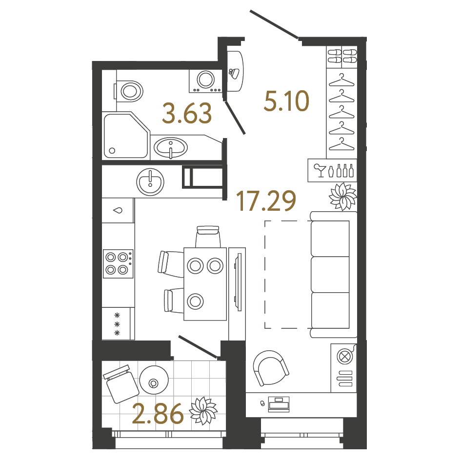 Продажа студии пр. Королёва, дом 81, корп. 2