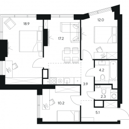 Продажа 3-комн квартиры в новостройке Москва г., Ярцевская ул.,  к. 1