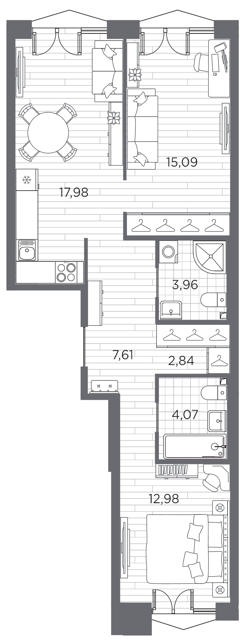 Продажа 2-комн квартиры в новостройке Санкт-Петербург г., Шкиперский проток,  к. 3