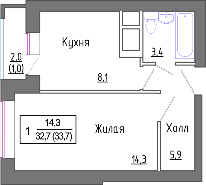 Продажа 1-комн квартиры в новостройке Сабурово д.,  к. 17