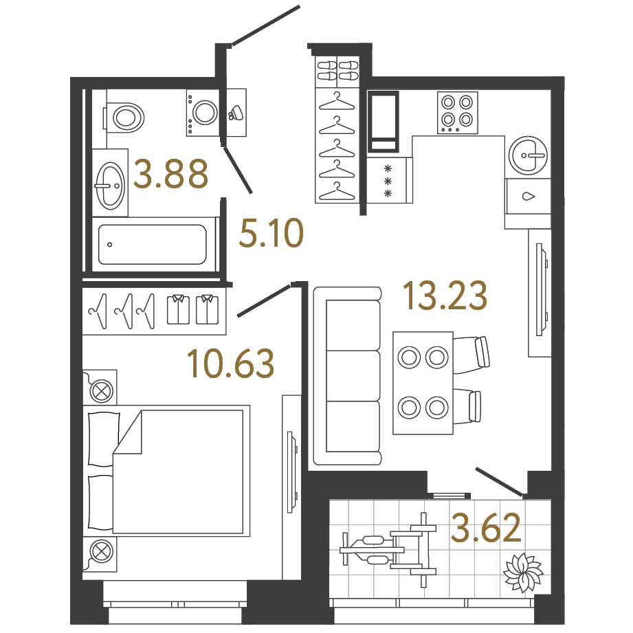 Продажа 1-комн квартиры в новостройке пр. Королёва, дом 81, корп. 1