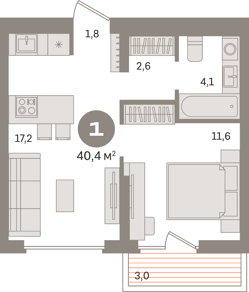 Продажа 1-комн квартиры в новостройке Сапроново д., Калиновая ул.,  к. 10