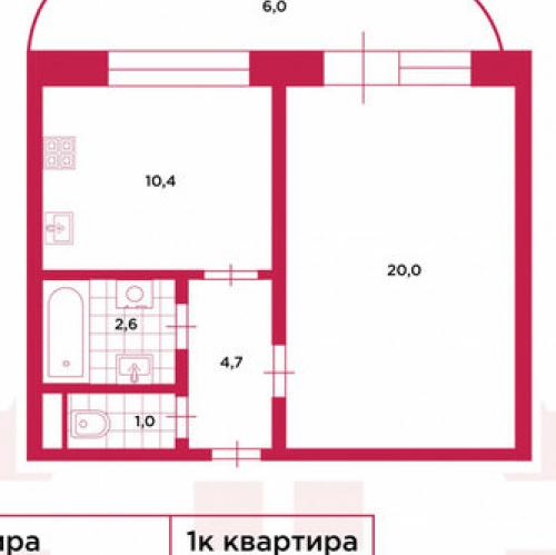 1-комн квартира улица Маршала Новикова,  д. 2 к1