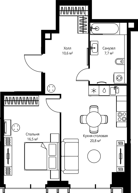 Продажа 1-комн квартиры в новостройке Москва г., Верейская ул.,  к. 1.5