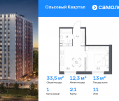 Продать Квартиры в новостройке жилой комплекс Ольховый Квартал, к2.1   