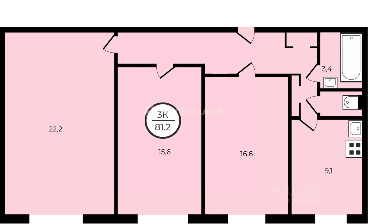 Продажа 3-комн квартиры на вторичном рынке набережная Адмирала Лазарева, 20