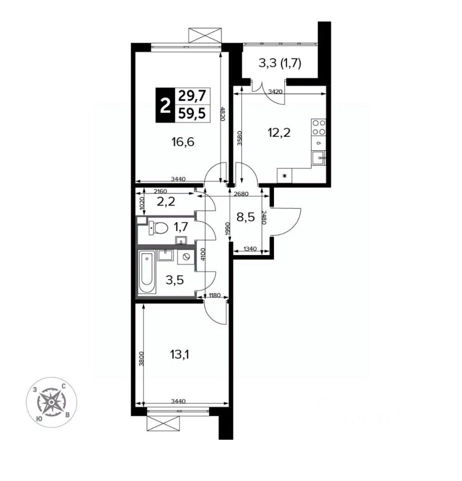 Аренда 2-комн квартиры на вторичном рынке Ленинградское шоссе, 228к1