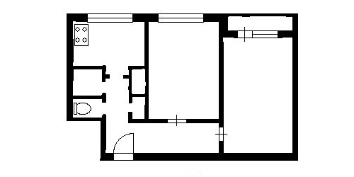 2-комн квартира улица Пионерстроя, 18