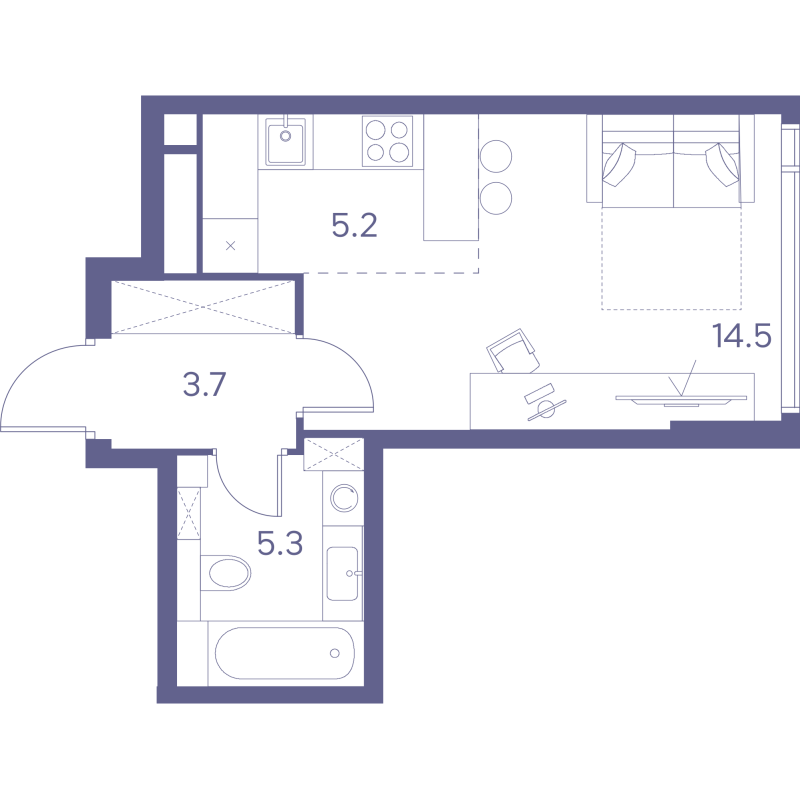 Продажа студии Москва г., Жуков проезд,  к. П1