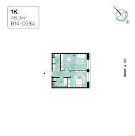 Продажа 1-комн квартиры в новостройке вн.тер.г. муниципальный округ Кунцево, кв-л 120, з/у 100