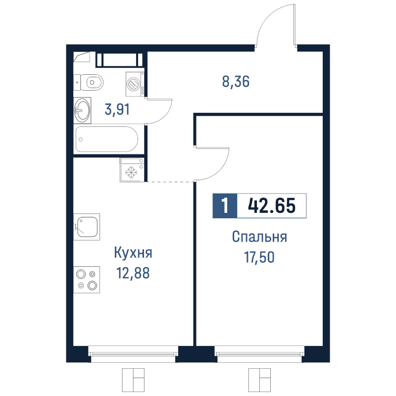 Продажа 1-комн квартиры в новостройке Мурино п., Романовская ул.,  к. 2