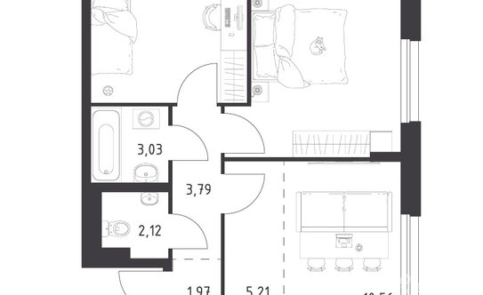 Продажа 2-комн квартиры на вторичном рынке ул Стожарова,  д. 11