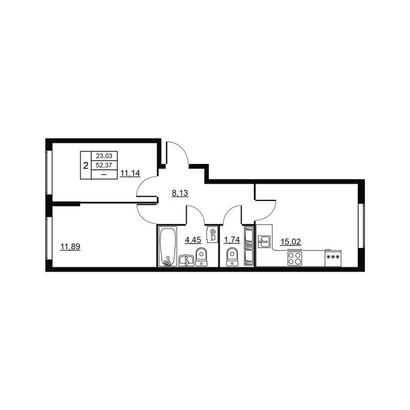 Продажа 2-комн квартиры в новостройке Новое Девяткино д., Главная ул.,  к. 3