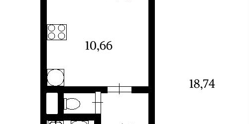 1-комн квартира Камышовая улица, 32К1