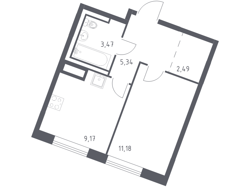 Продажа 1-комн квартиры в новостройке Лаголово д., Гатчинское ш.,  к. 1