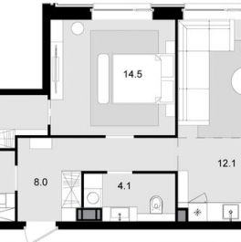 Продажа 2-комн квартиры на вторичном рынке улица Генерала Глаголева,  д. 14А к1