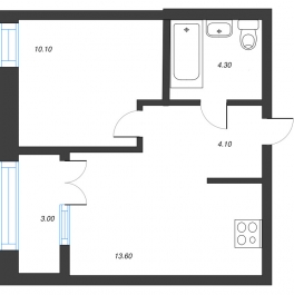 Продажа 1-комн квартиры в новостройке Новоселье п.,  к. 2.3