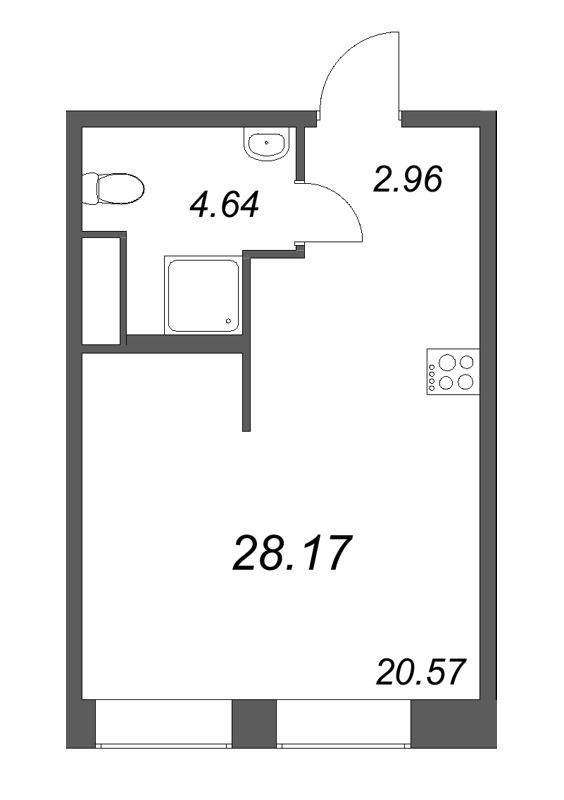 Продажа студии Санкт-Петербург г., Профессора Попова ул.,  к. 1