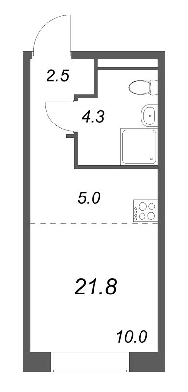 Продажа студии Шушары п., Пулковское ш.,  к. 3