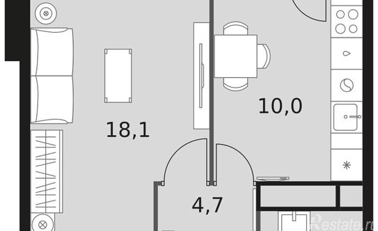 Продажа 1-комн квартиры на вторичном рынке Нагорное п, Липкинское ш
