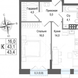 Продажа 1-комн квартиры в новостройке Королёв г.,  к. 1