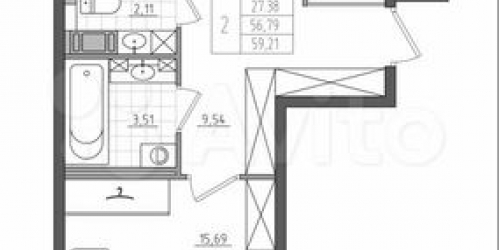 2-комн квартира Прилукская улица,  д. 28
