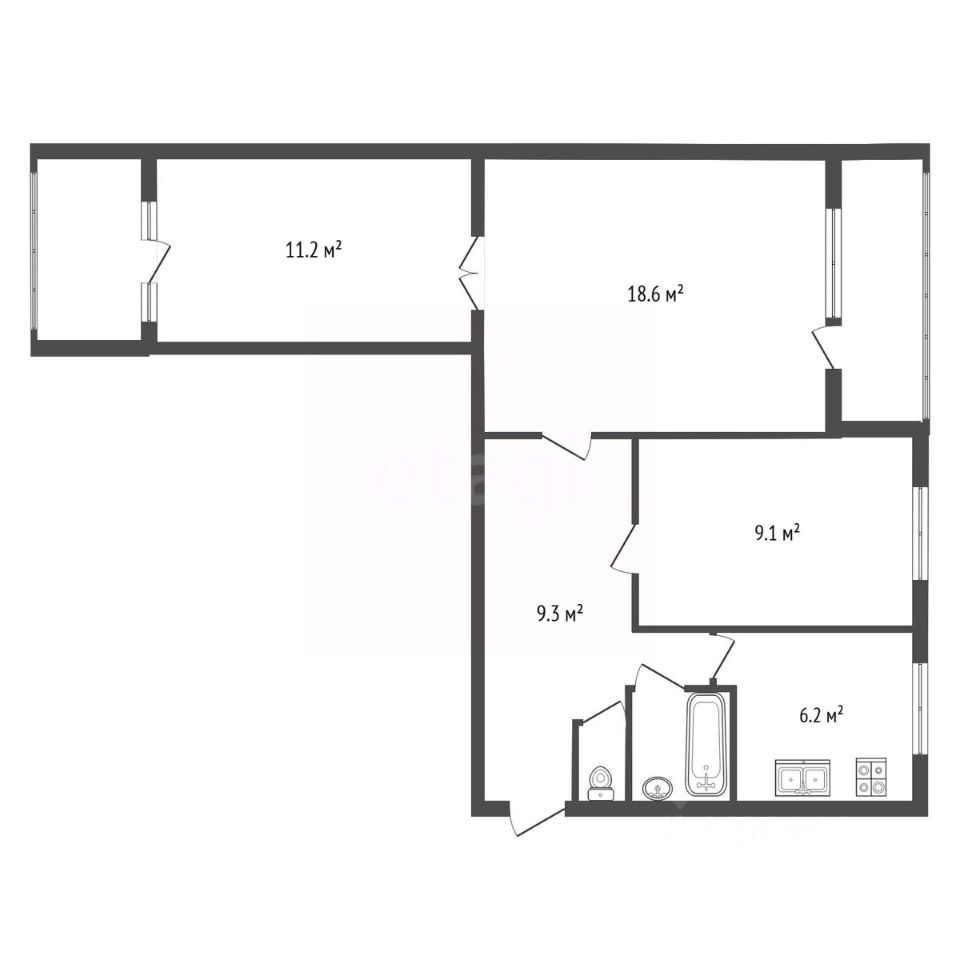 Продажа 3-комн квартиры на вторичном рынке Тимуровская улица, 30К1