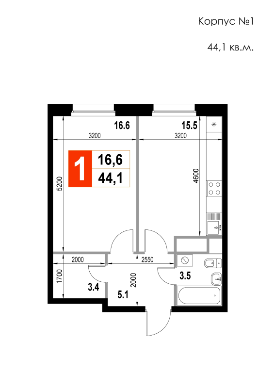 Продажа 1-комн квартиры в новостройке Мытищи г., Пионерская ул.,  к. 2.1