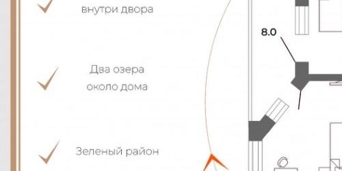 3-комн квартира Большая Озерная улица, 77