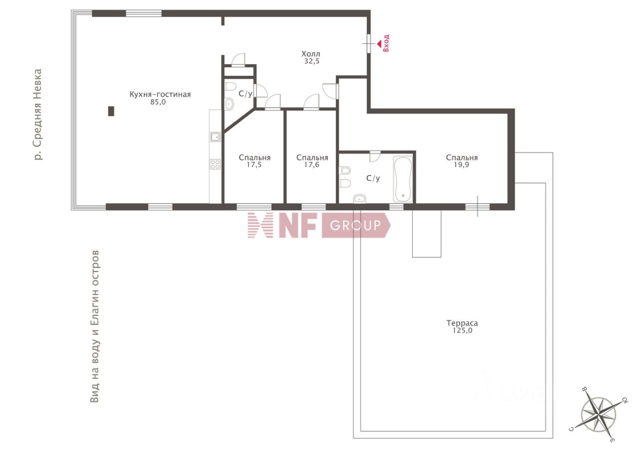 Продажа 4-комн квартиры на вторичном рынке набережная Мартынова, 62