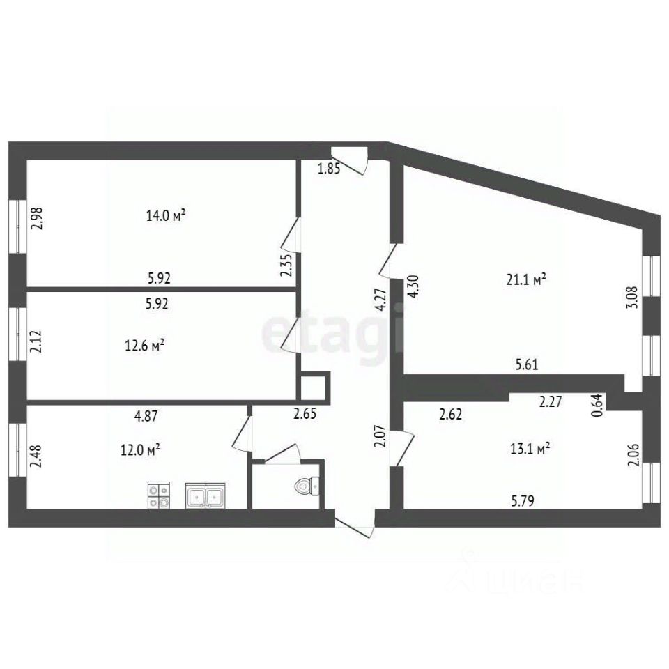 Продажа 4-комн квартиры на вторичном рынке проспект Большой Петроградской стороны, 2