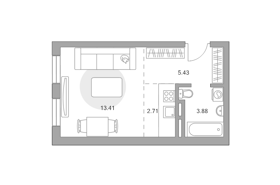 Продажа студии Красногорск г., Полковник Глазунова ул.,  к. 12/2