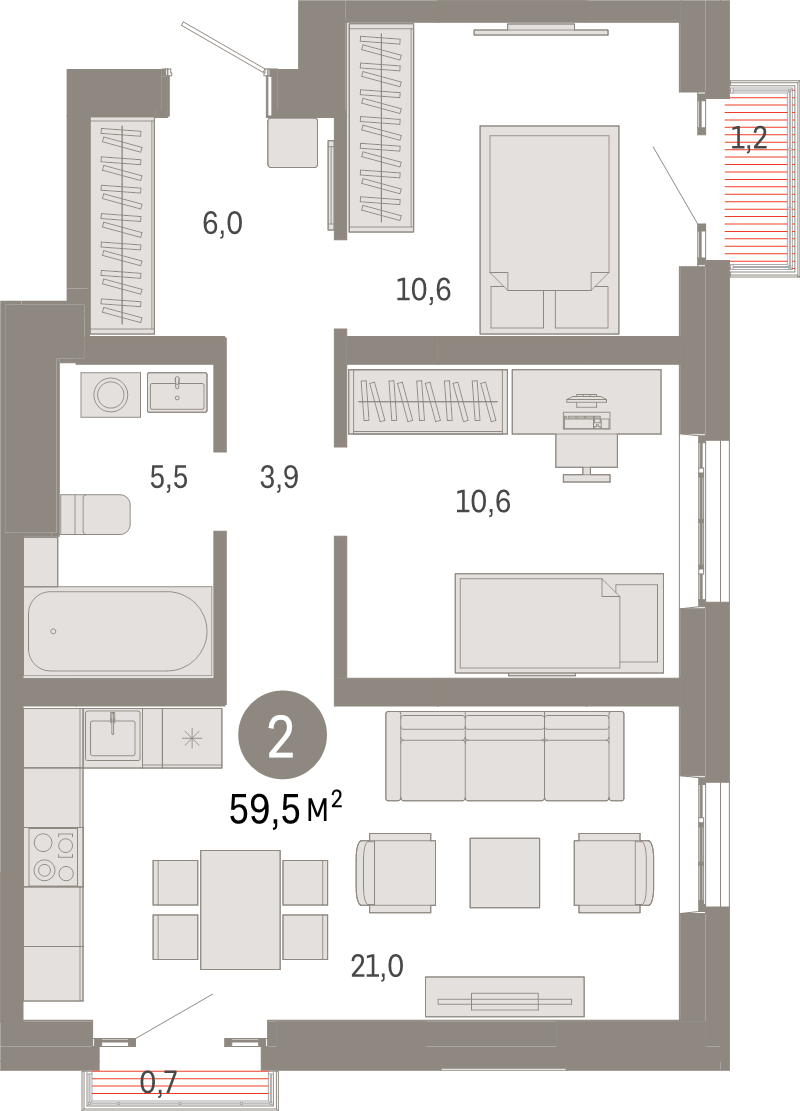 Продажа 2-комн квартиры в новостройке Москва г., Тагильская ул.,  к. 1