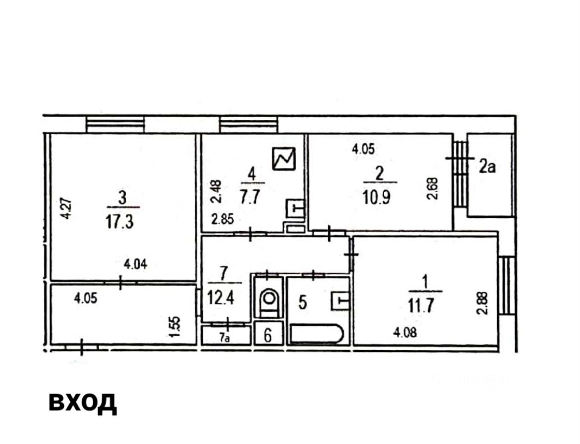 Продажа 3-комн квартиры на вторичном рынке улица 2-я Сокольническая,  д. 4
