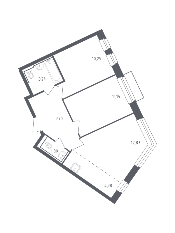 Продажа 2-комн квартиры в новостройке Лайково с., Лесная ул.,  к. 57