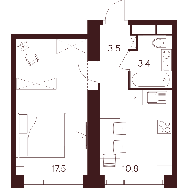 Продажа 1-комн квартиры в новостройке Москва г., Куусинена ул.,  к. D1