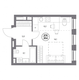 Продажа студии Москва г., Шоссейная ул.,  к. 1.4